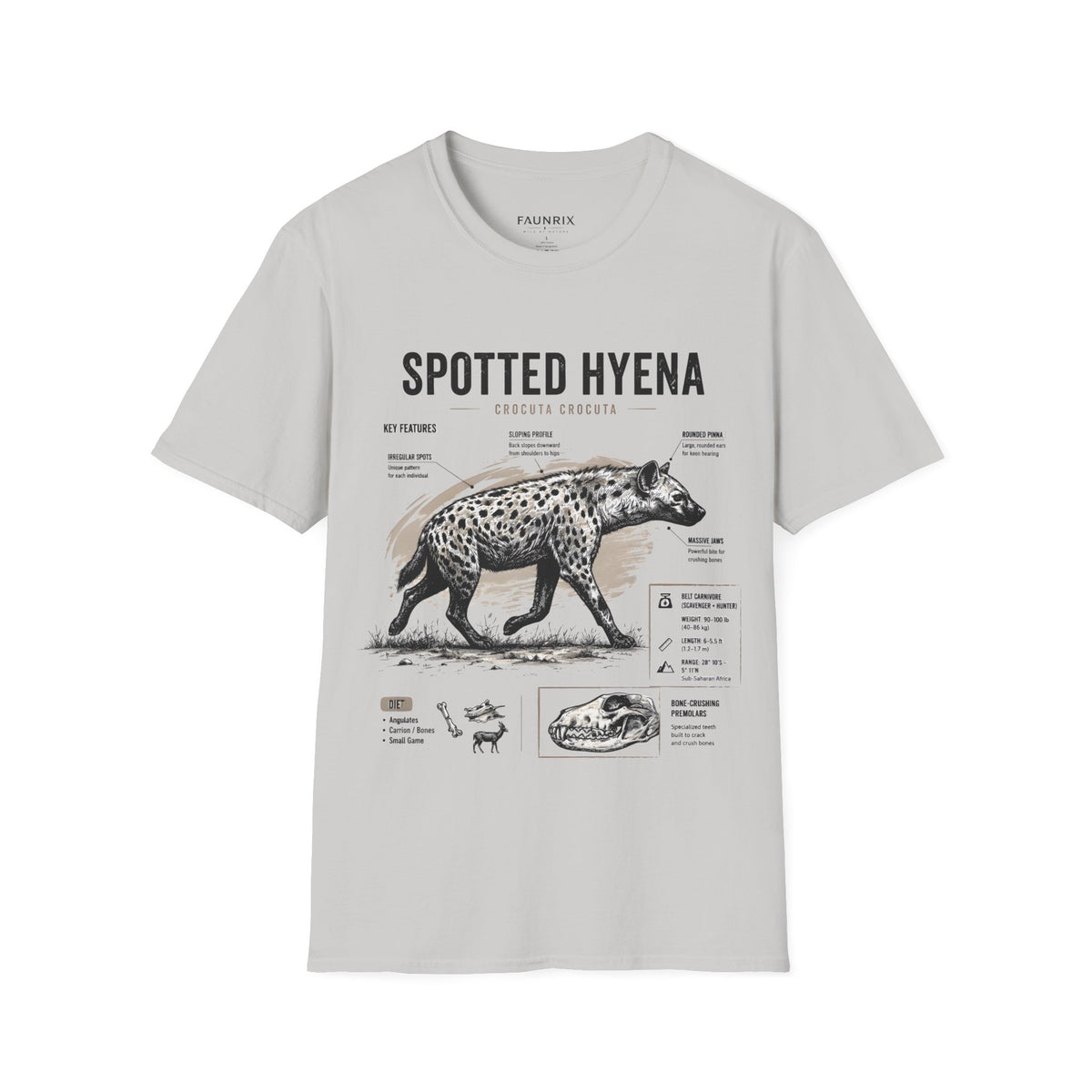 Spotted Hyena Anatomy T-Shirt — Vintage Wildlife Tee
