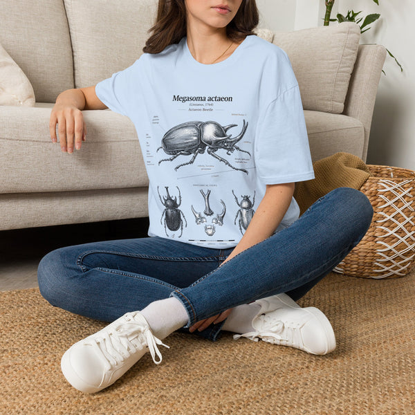 Beetle Anatomy T-Shirt — Megasoma actaeon Scientific Illustration Tee