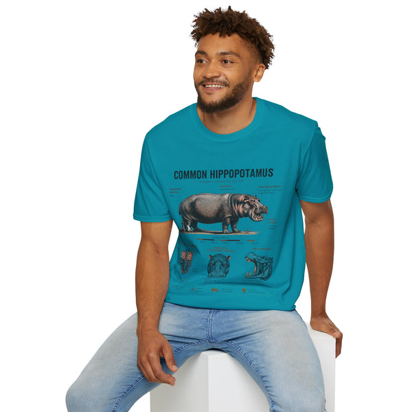 Common Hippopotamus Anatomy T-Shirt — Vintage Natural History Hippo Tee