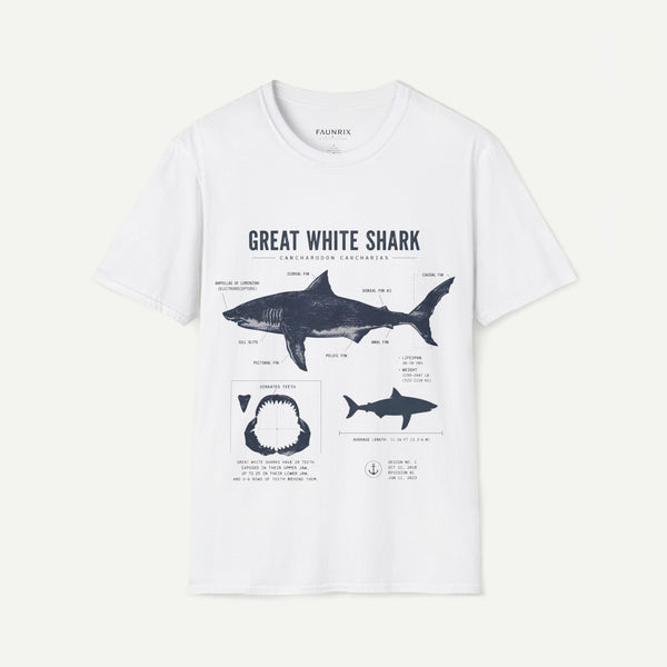 Great White Shark Anatomy T-shirt