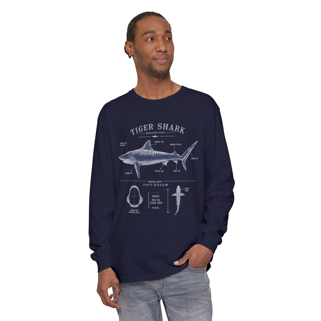 Tiger Shark Anatomy Long Sleeve T-Shirt