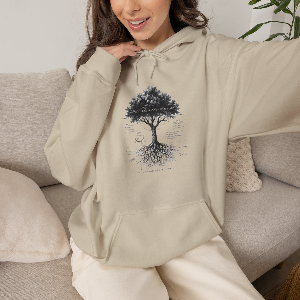 Tree of Life Hoodie — Botanical Diagram Roots & Growth Sweatshirt