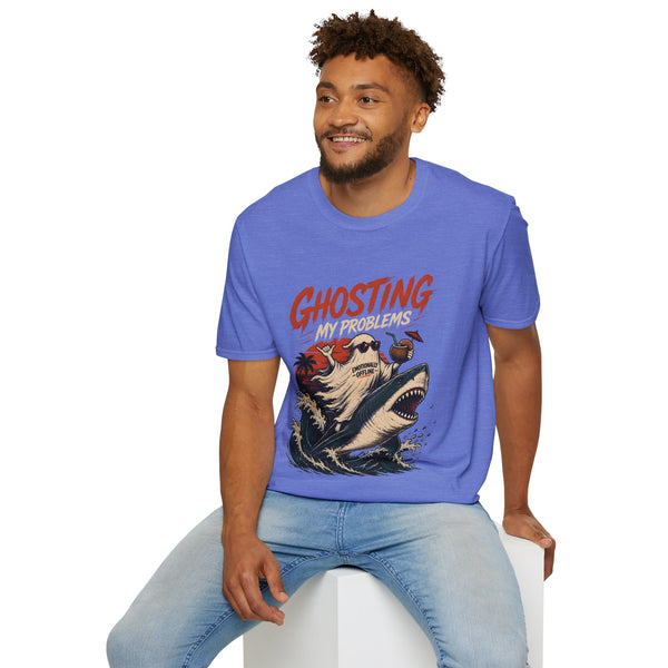 Ghosting My Problems T-Shirt — Funny Sloth Vacation Graphic Tee