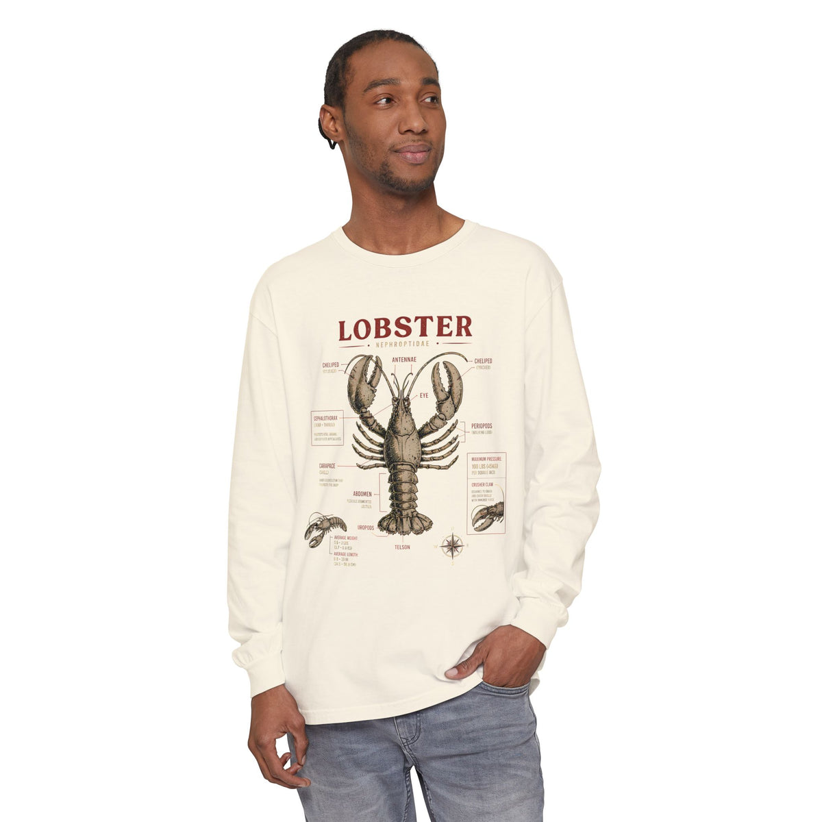 Lobster Anatomy Long Sleeve Tee