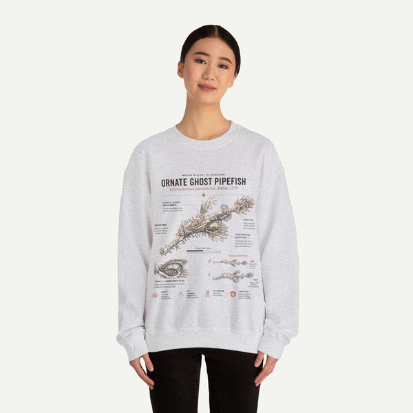 Ornate Ghost Pipefish Anatomy Sweatshirt