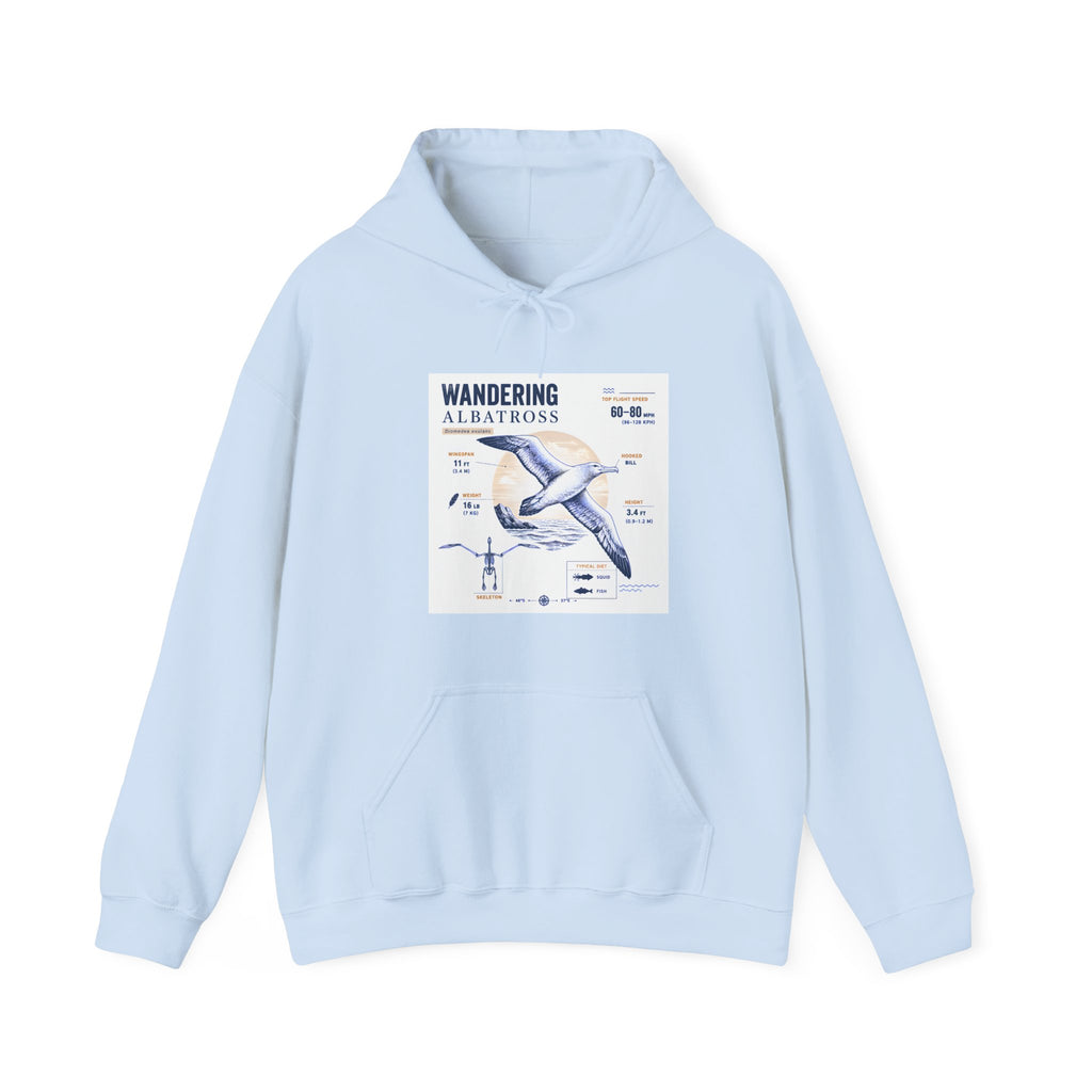 Wandering Albatross Hoodie — Illustrated Sea Bird Anatomy Pullover