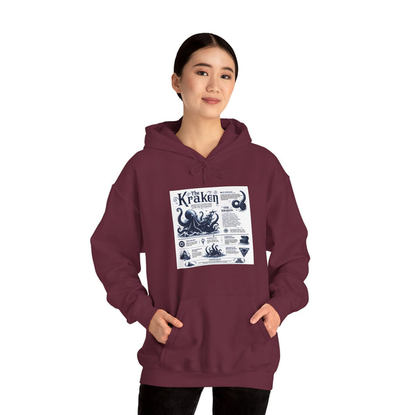 Kraken Nautical Hoodie – Vintage Sea Monster Diagram Sweatshirt