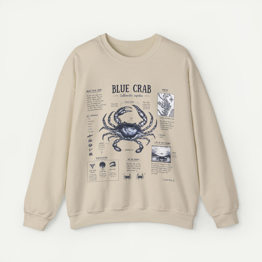 Blue Crab Anatomy Sweatshirt