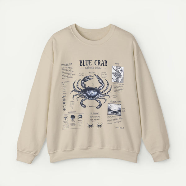 Blue Crab Anatomy Sweatshirt