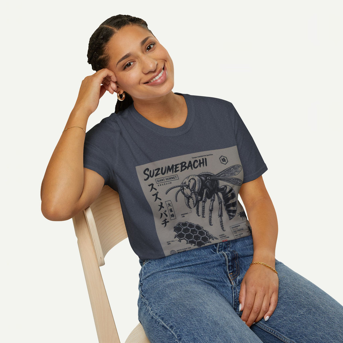 Suzumebachi Giant Hornet Anatomy T-Shirt — Japanese Illustration Graphic Tee