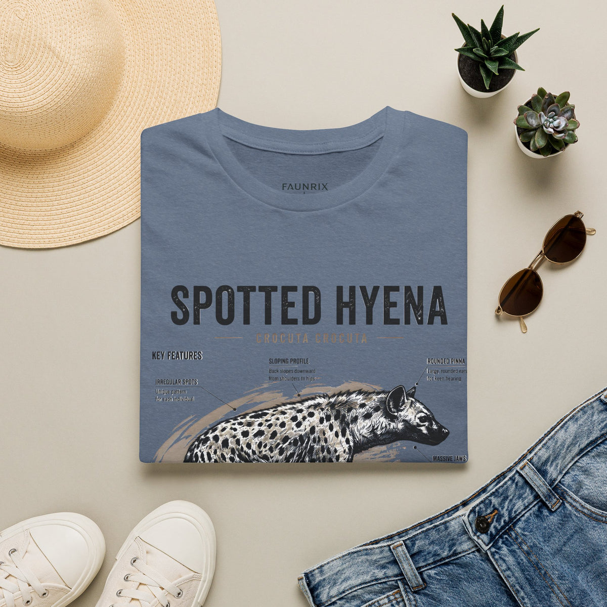 Spotted Hyena Anatomy T-Shirt — Vintage Wildlife Tee