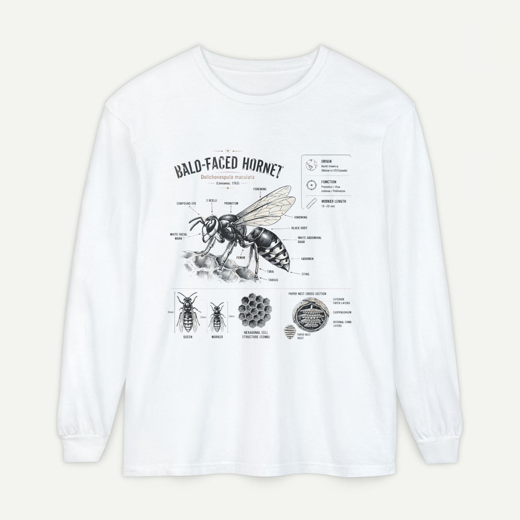 Bald-Faced Hornet Anatomy Long Sleeve Tee