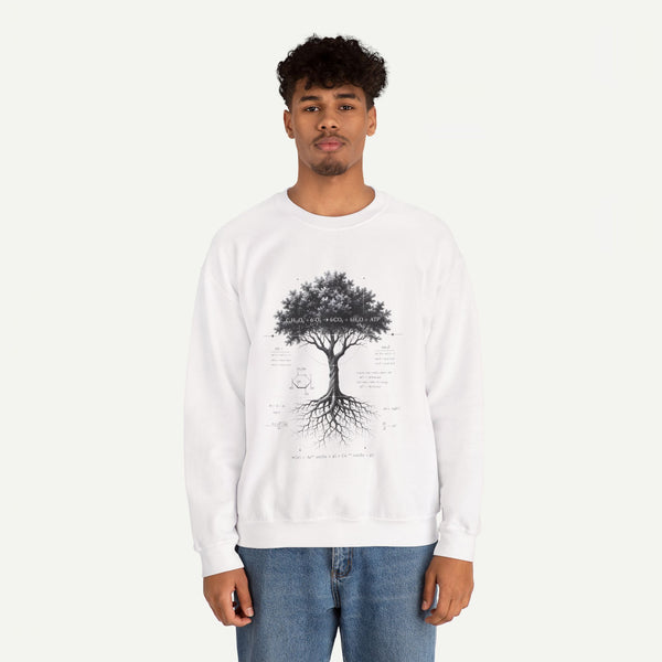 Tree of Life Crewneck Sweatshirt — Botanical Roots Illustration