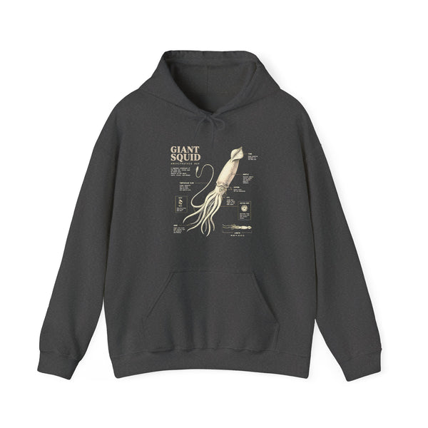 Giant Squid Hoodie – Minimal Nautical Illustration Sweatshirt
