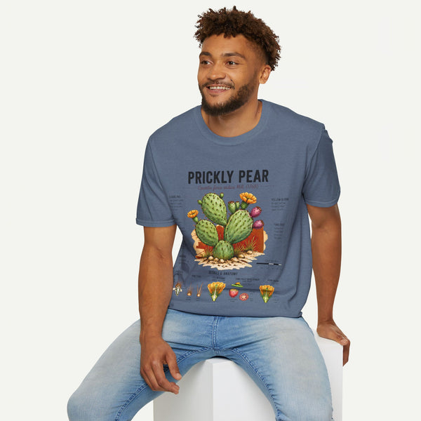 Prickly Pear Botanical T-Shirt — Vintage Cactus Illustration Tee