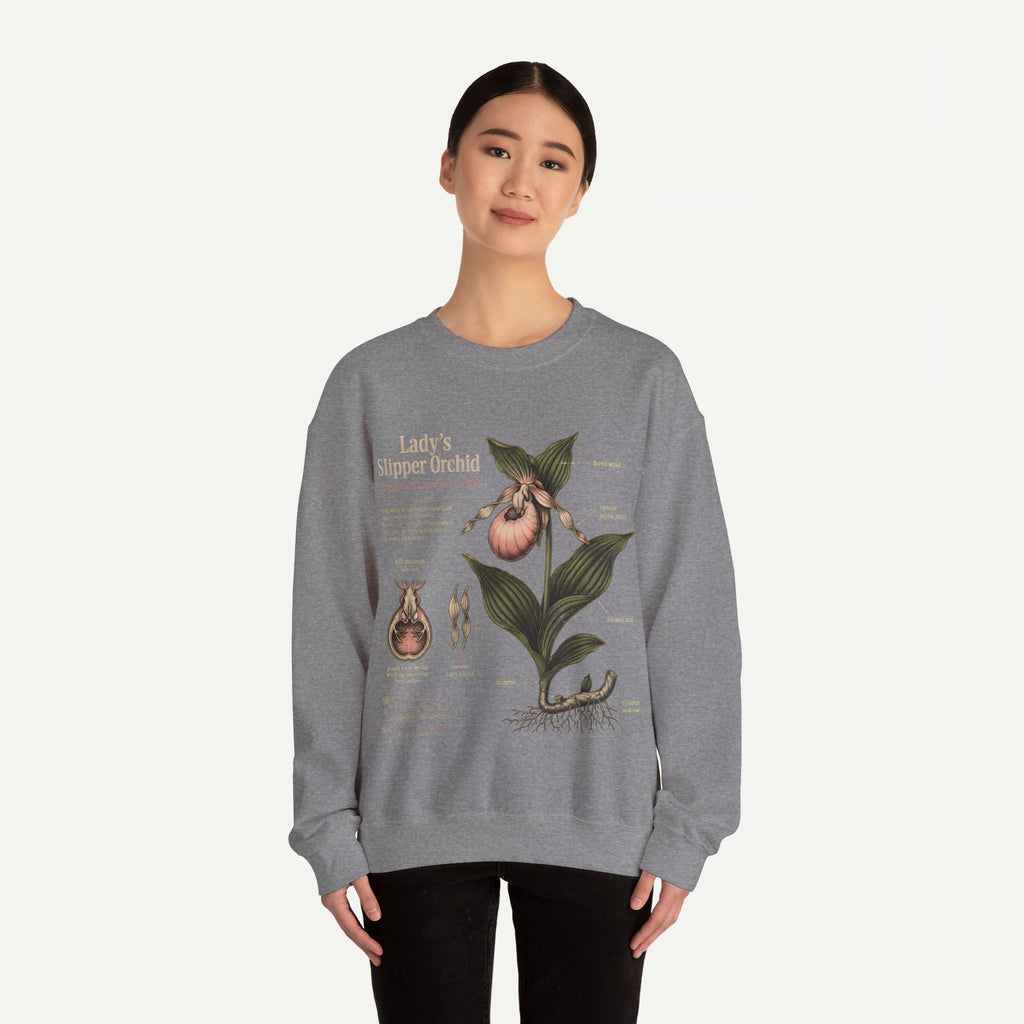 Lady's Slipper Orchid Botanical Sweatshirt