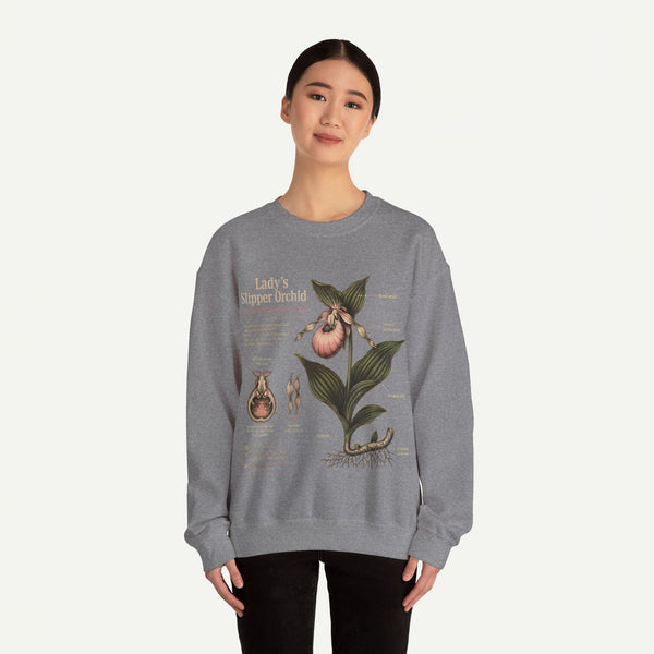 Lady's Slipper Orchid Botanical Sweatshirt