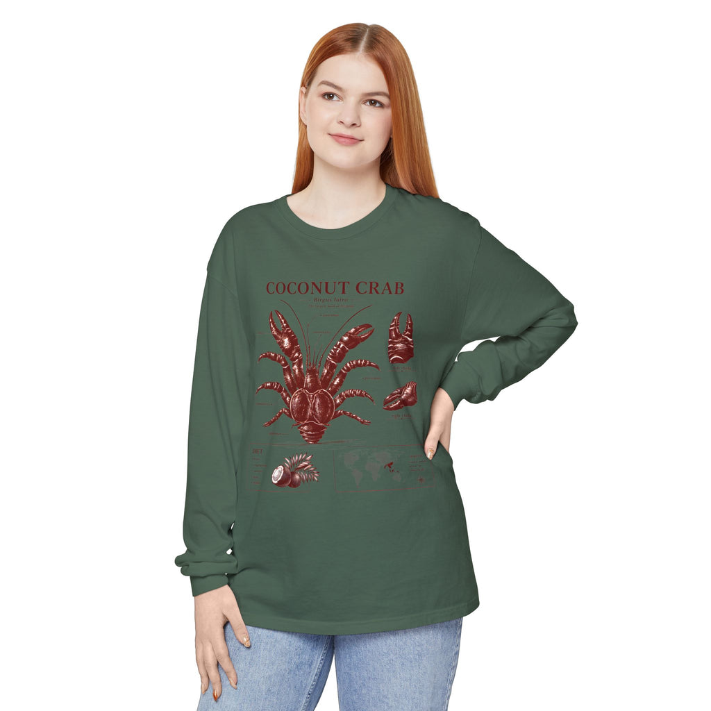 Coconut Crab Long Sleeve Tee — Vintage Marine Illustration
