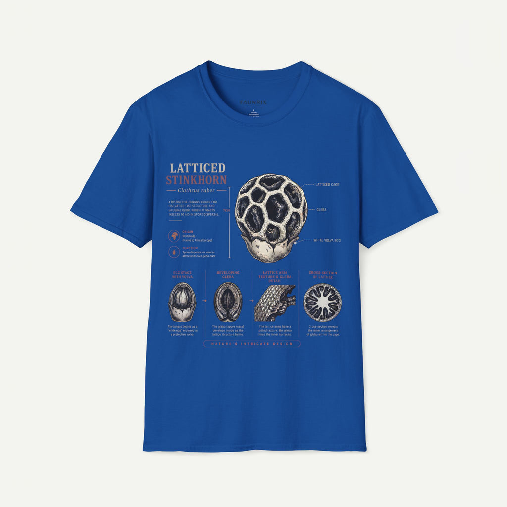 Botanical Latticed Stinkhorn  Anatomy  Vintage Naturalist Shirt