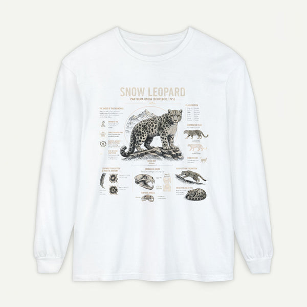 Snow Leopard Wildlife Anatomy Long Sleeve Tee