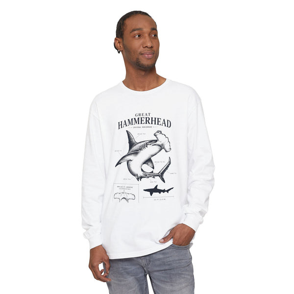 Hammerhead Shark Anatomy Long Sleeve Tee