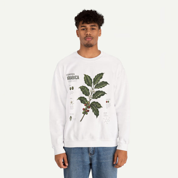 Coffee Arabica Botanical Print  Crewneck Sweatshirt