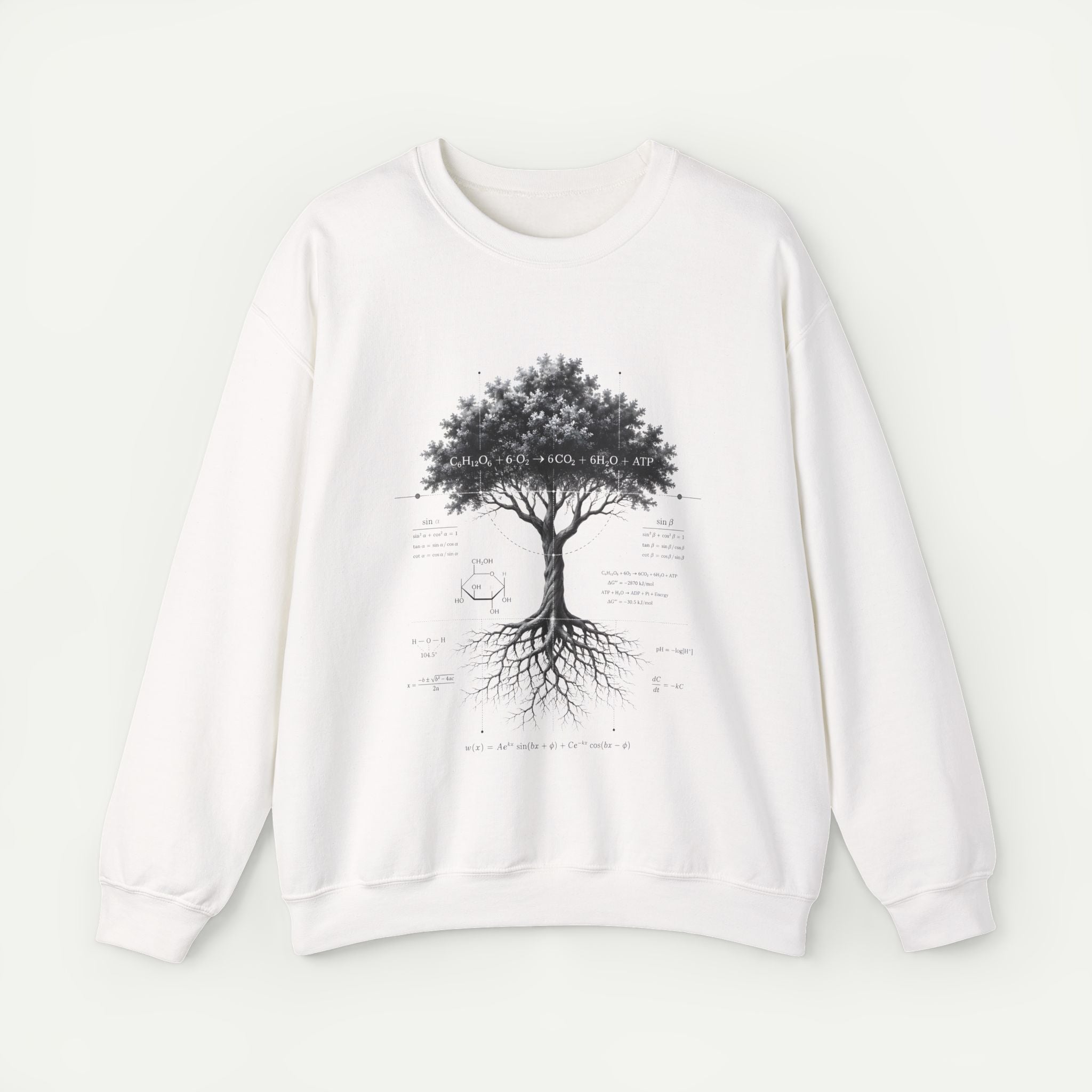 Tree of Life Crewneck Sweatshirt — Botanical Roots Illustration Secondary image