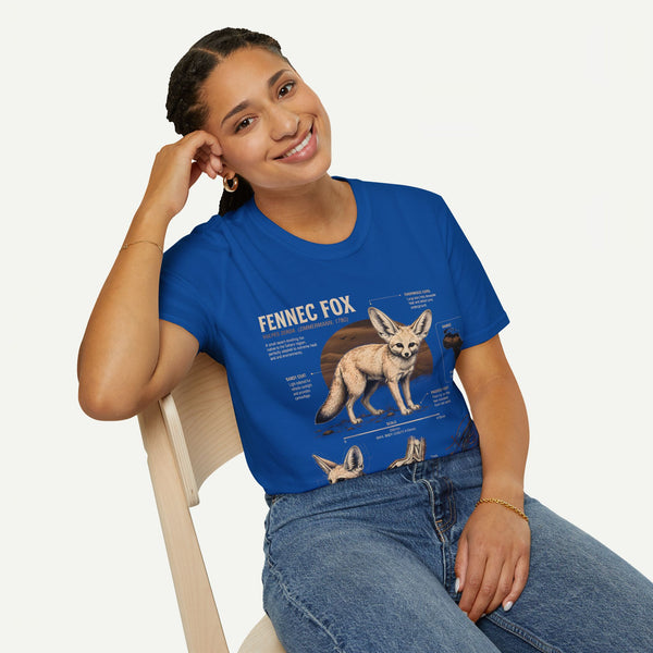 Fennec Fox Anatomy Tee — Illustrated Desert Fox Graphic T-Shirt
