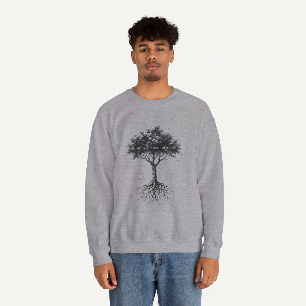 Tree of Life Crewneck Sweatshirt — Botanical Roots Illustration