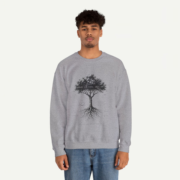 Tree of Life Crewneck Sweatshirt — Botanical Roots Illustration