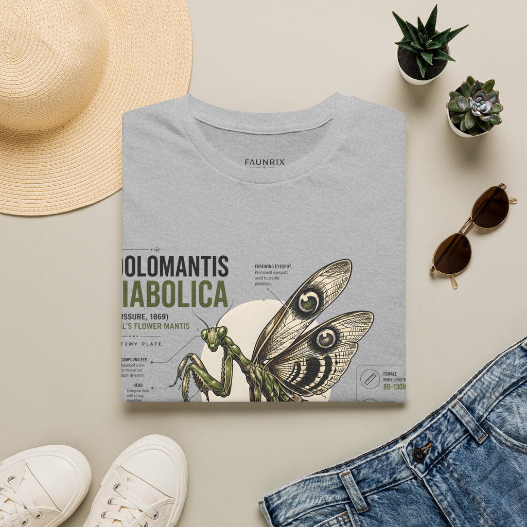 Praying Mantis Botanical Anatomy T-Shirt — Mantis Taxonomy Graphic Tee