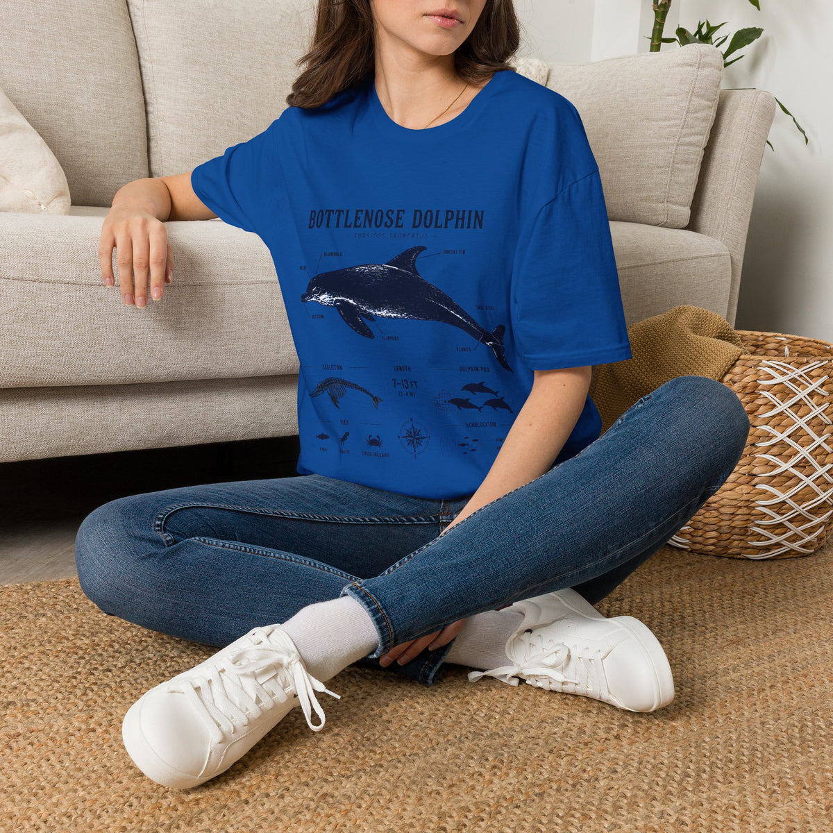 Bottlenose Dolphin Anatomy Tee – Illustrated Marine Life T-Shirt