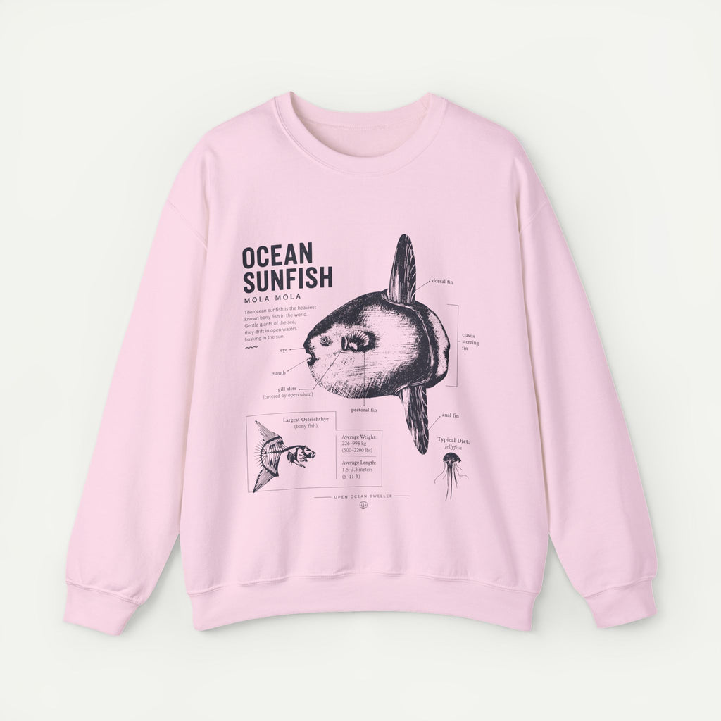 Ocean Sunfish Sweatshirt — Vintage Marine Illustration Pullover