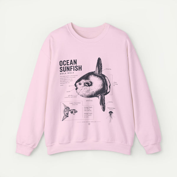Ocean Sunfish Sweatshirt — Vintage Marine Illustration Pullover