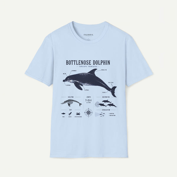 Bottlenose Dolphin Anatomy Tee – Illustrated Marine Life T-Shirt
