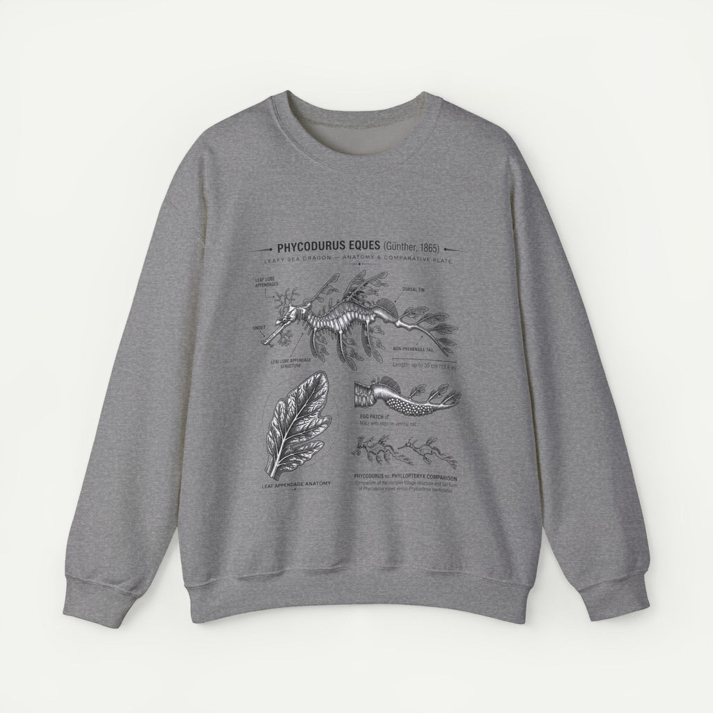 Botanical Anatomy Sweatshirt — Vintage Phycodurus Eques Seaweed Illustration