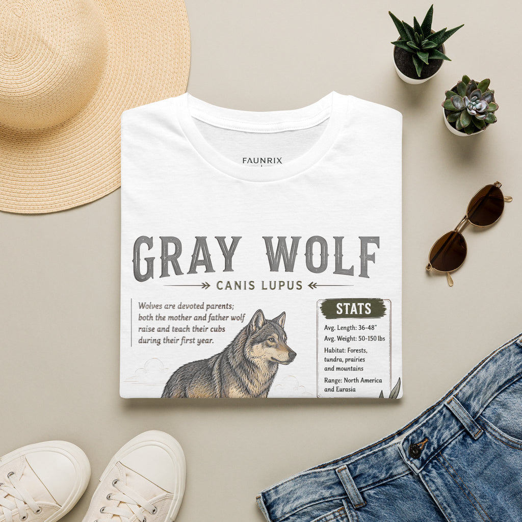 Gray Wolf Anatomy T-Shirt — Canis Lupus Nature Facts Tee