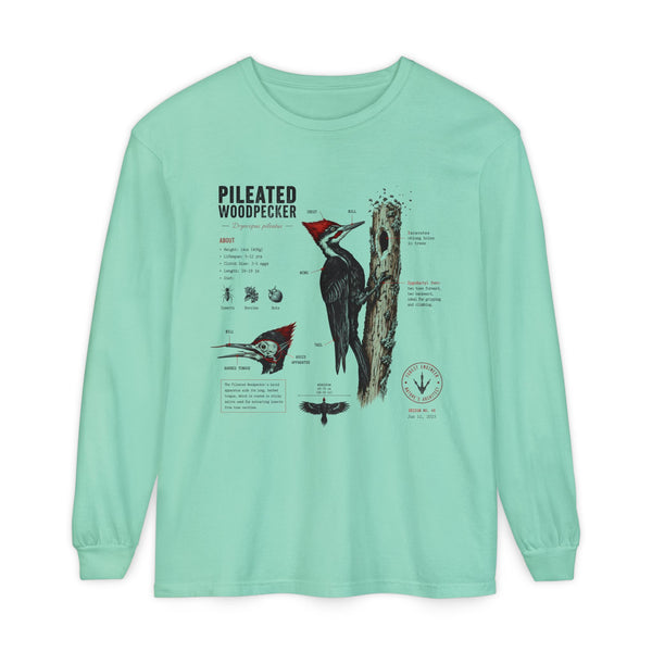 Pileated Woodpecker Anatomy Long Sleeve Tee