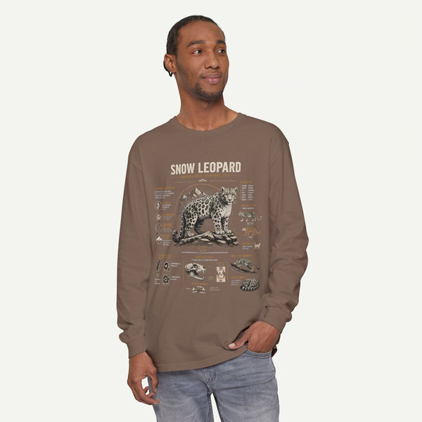 Snow Leopard Wildlife Anatomy Long Sleeve Tee