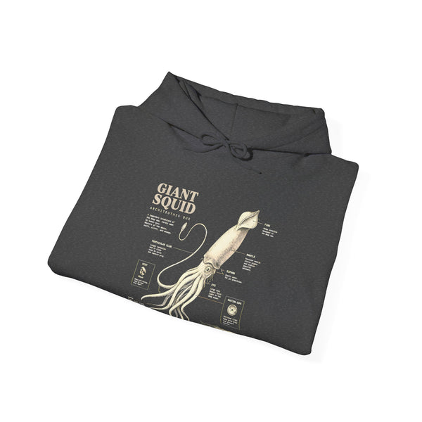 Giant Squid Hoodie – Minimal Nautical Illustration Sweatshirt