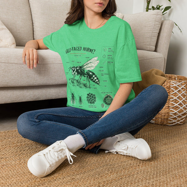 Bald-Faced Hornet Anatomy T-Shirt - Vintage Entomology Illustration