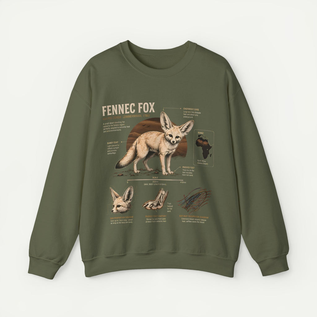 Fennec Fox Anatomy Sweatshirt – Wildlife Anatomy Crewneck
