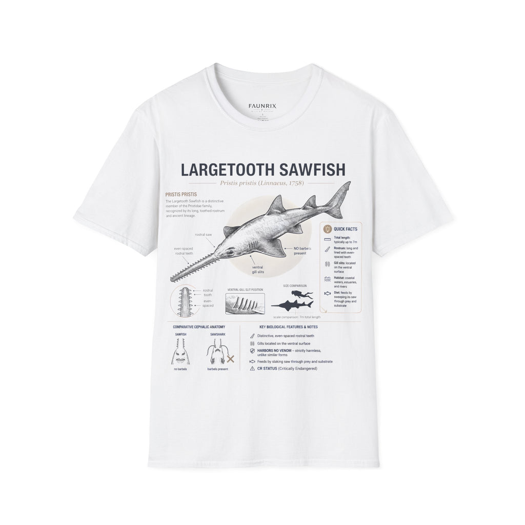 Largetooth Sawfish Anatomy T-Shirt — Marine Biology Graphic Tee