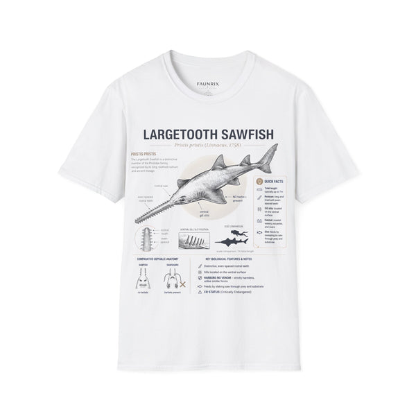 Largetooth Sawfish Anatomy T-Shirt — Marine Biology Graphic Tee