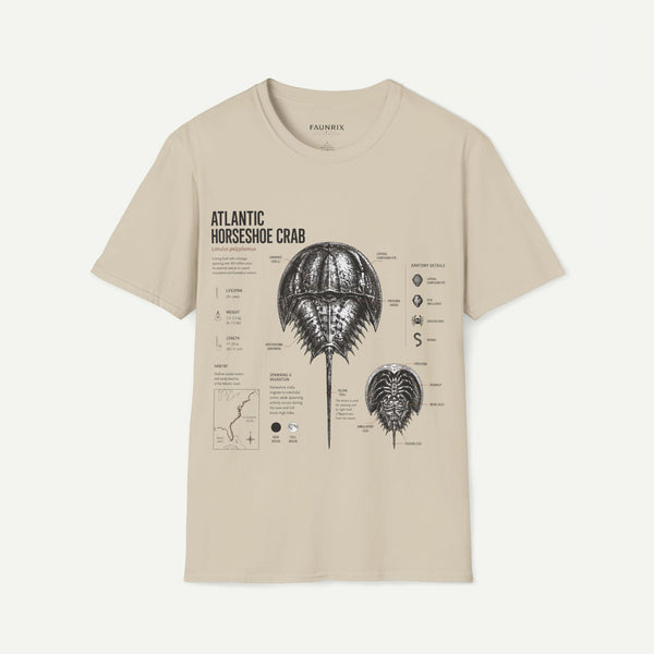 Horseshoe Crab Anatomy T-Shirt — Atlantic Horseshoe Crab Illustration