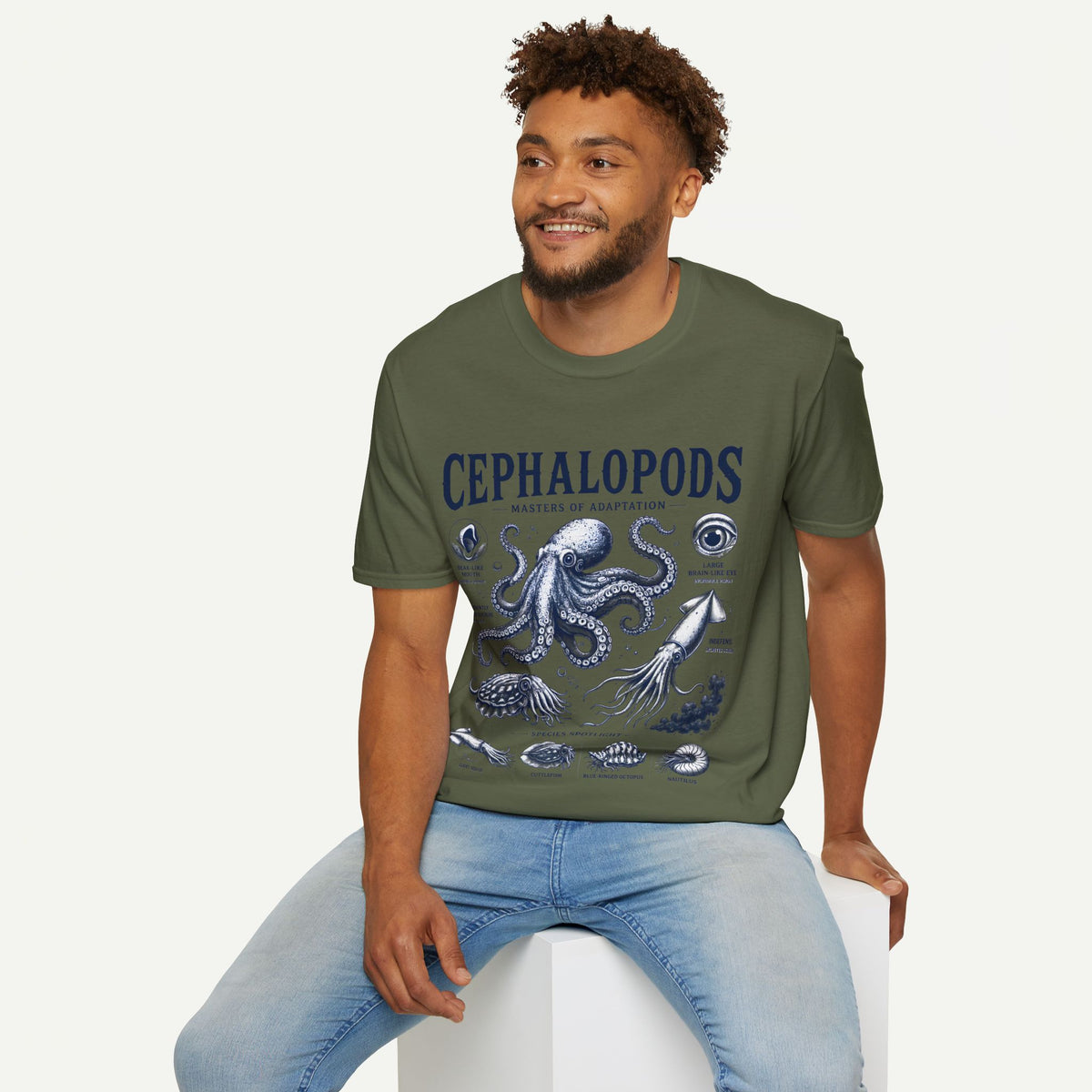 Cephalopods T-Shirt — Masters of Adaptation Vintage Octopus Graphic Tee