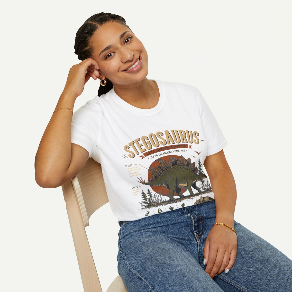 Stegosaurus Anatomy T-Shirt — Vintage Dinosaur Tee