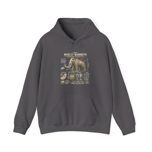 Woolly Mammoth Diagram Hoodie — Vintage Natural History Graphic Sweatshirt