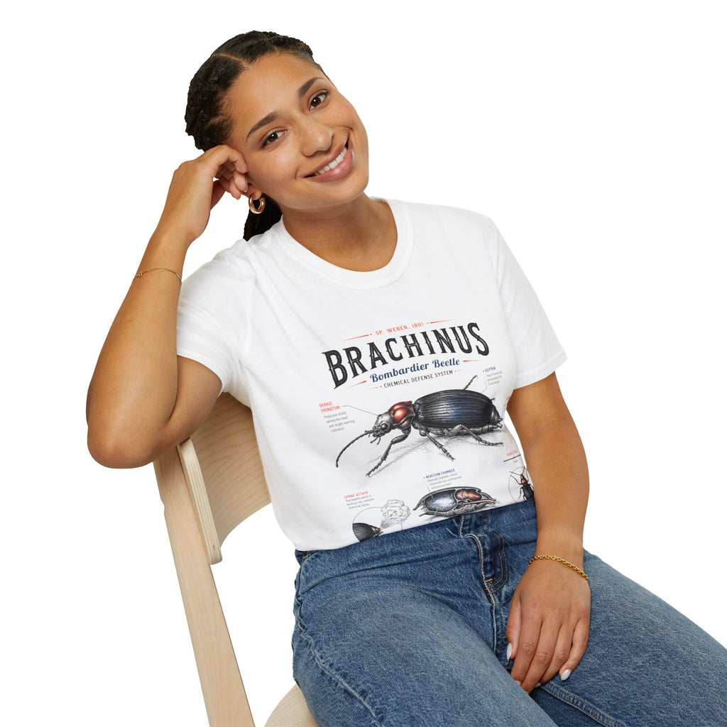 Brachinus Bombardier Beetle Anatomy T-Shirt — Vintage Entomology Graphic Tee