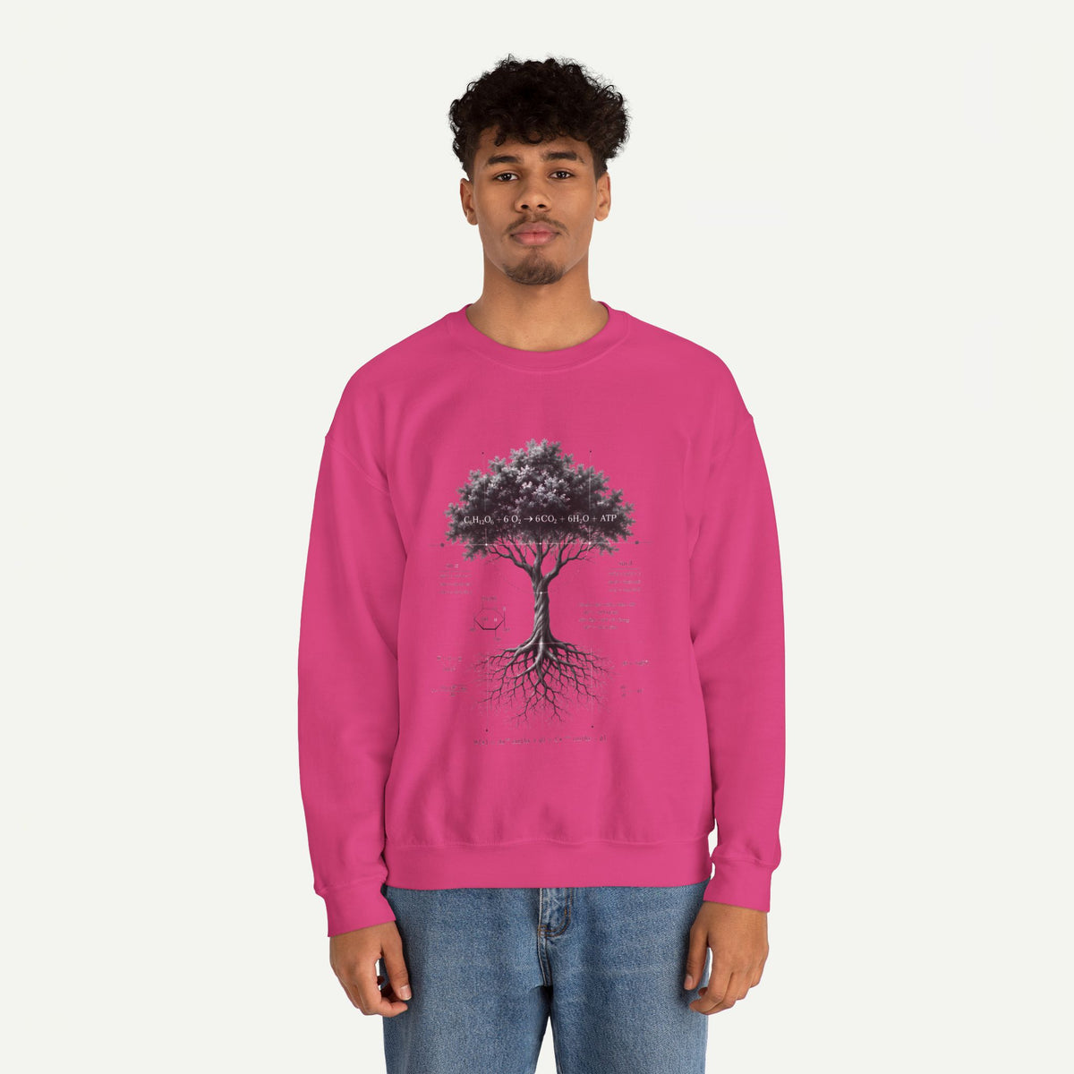 Tree of Life Crewneck Sweatshirt — Botanical Roots Illustration